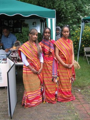 These are the traditional clothes worn by the Somali women